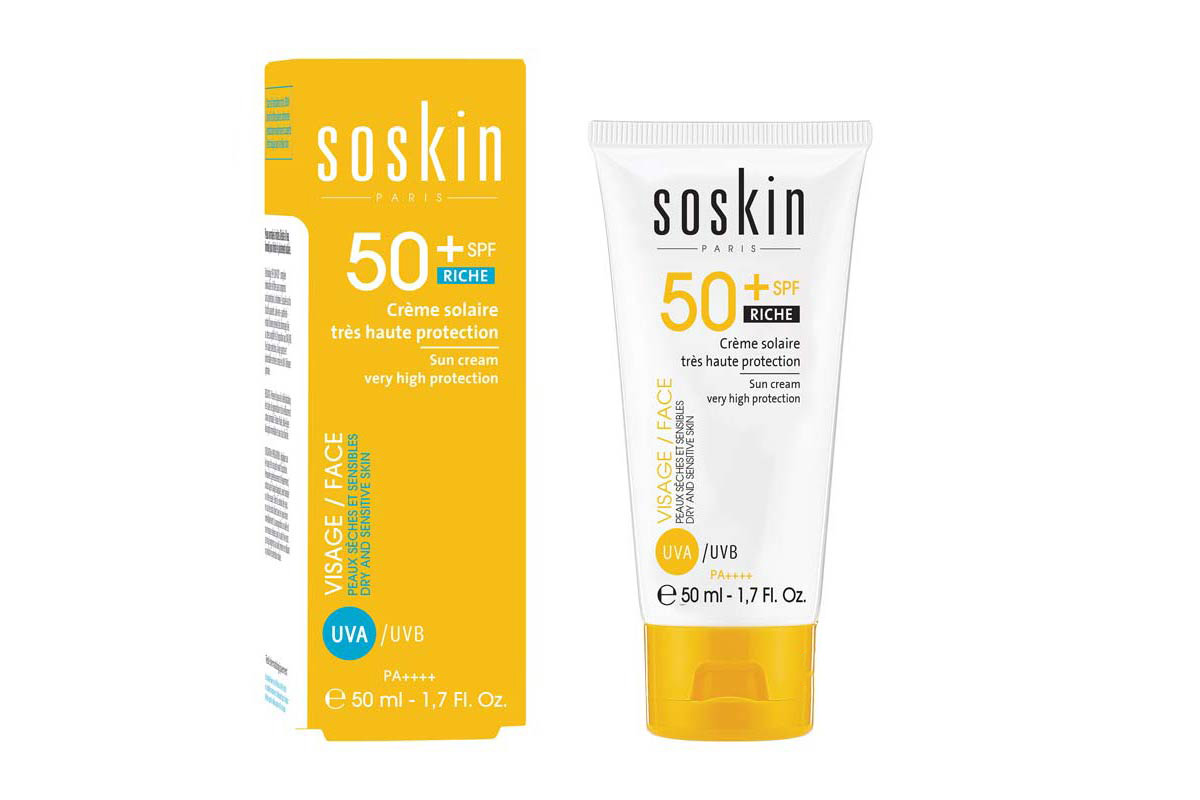 SOSKIN SUN CREAM SPF50 PLUS RICHE 50 ML - Milano Pharmacy