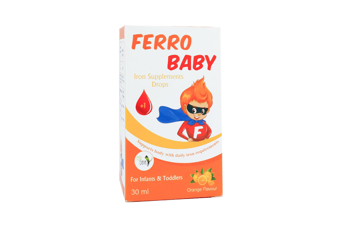 FERRO BABY IRON SUPPLEMENTS DROPS ORANGE FLAVOUR 30 ML - Milano Pharmacy