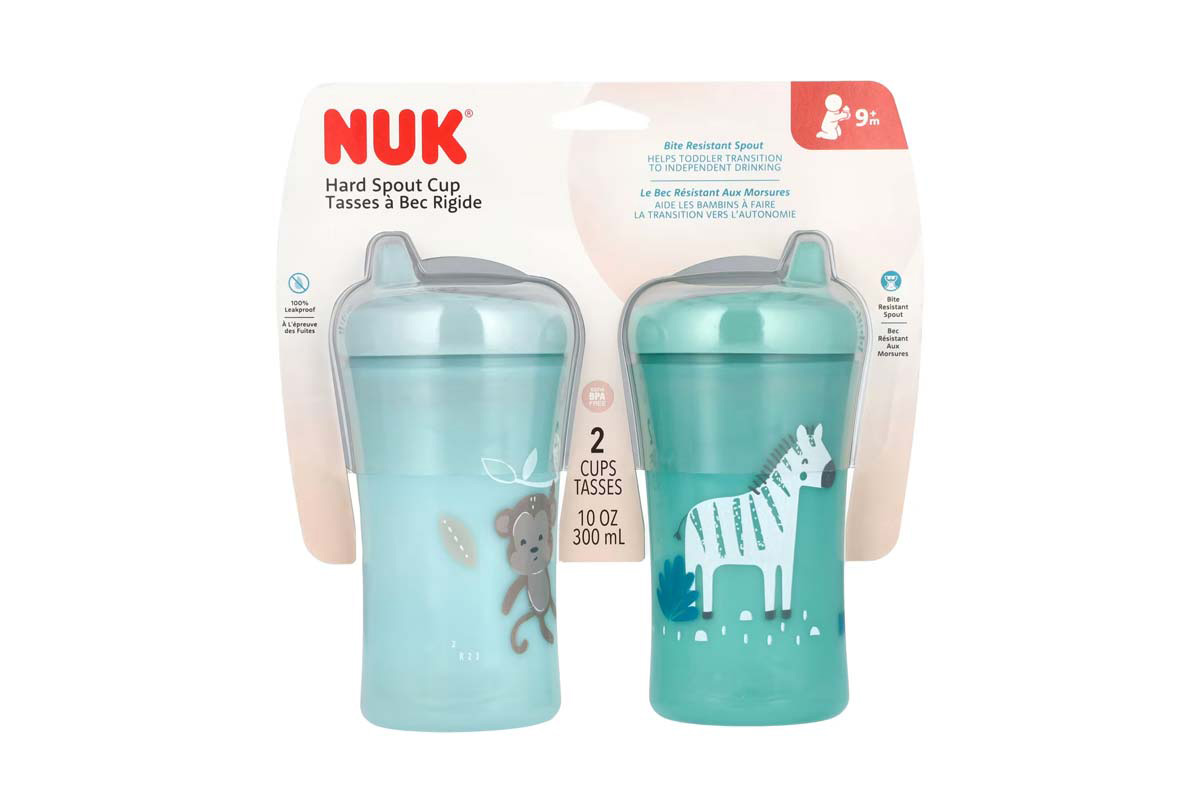 NUK HARD SPOUT 9 MONTH PLUS 2 CUPS TEAL AND BLUE 300 ML - Milano Pharmacy