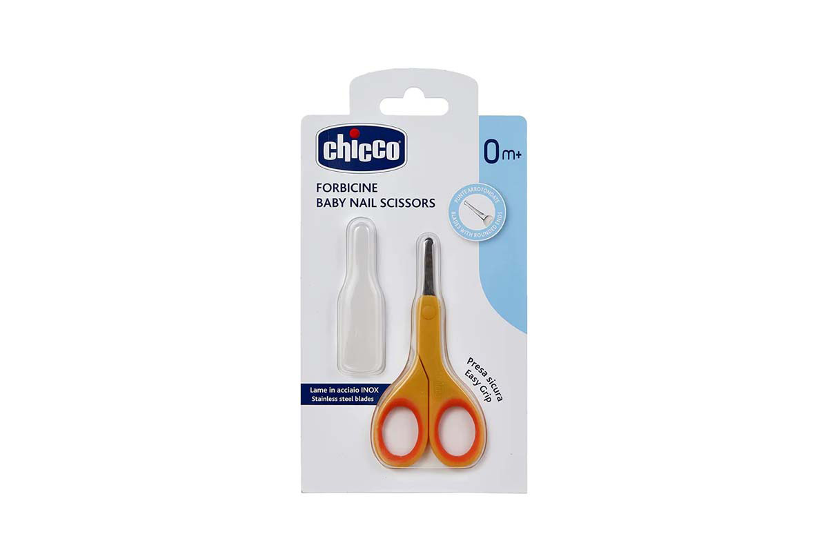 CHICCO FORBICINE BABY NAIL SCISSORS ORANGE 0 MONTHS PLUS 1 PCS - Milano Pharmacy