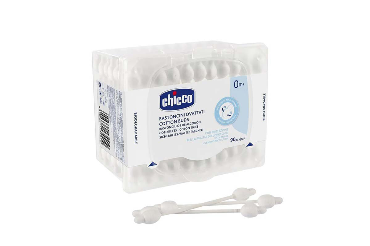 CHICCO COTTON BUDS 0 MONTHS PLUS 90 PCS - Milano Pharmacy