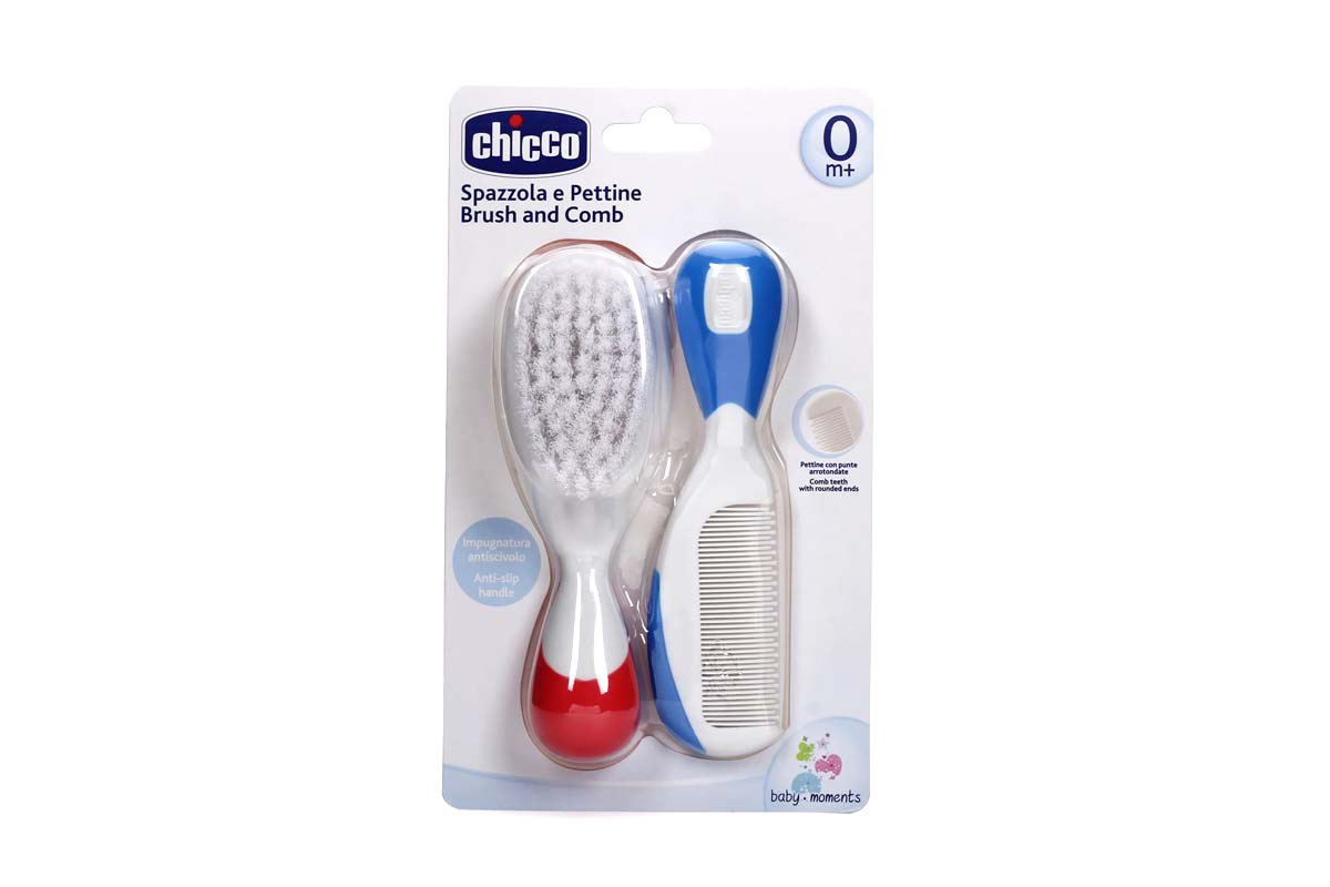 CHICCO BRUSH AND COMB 0 MONTHS PLUS - Milano Pharmacy