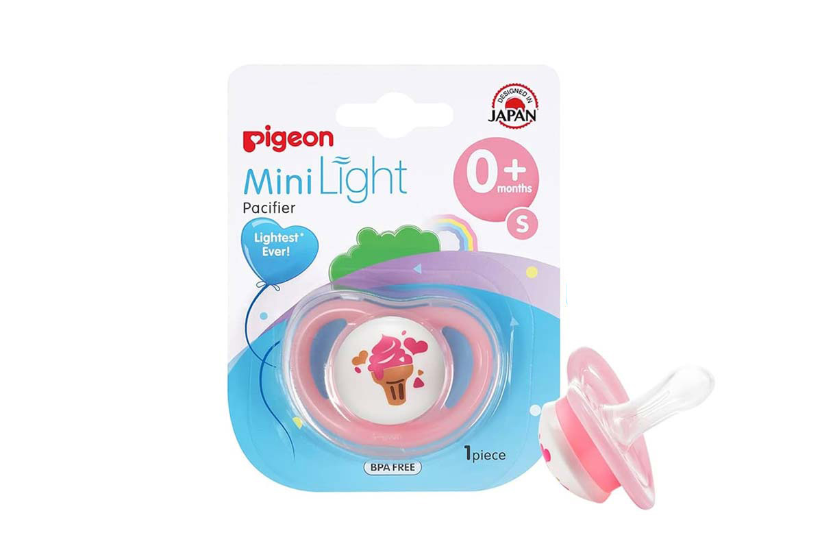 PIGEON PACIFIER MINI LIGHT +0 MONTHS PLUS PINK SMALL - Milano Pharmacy