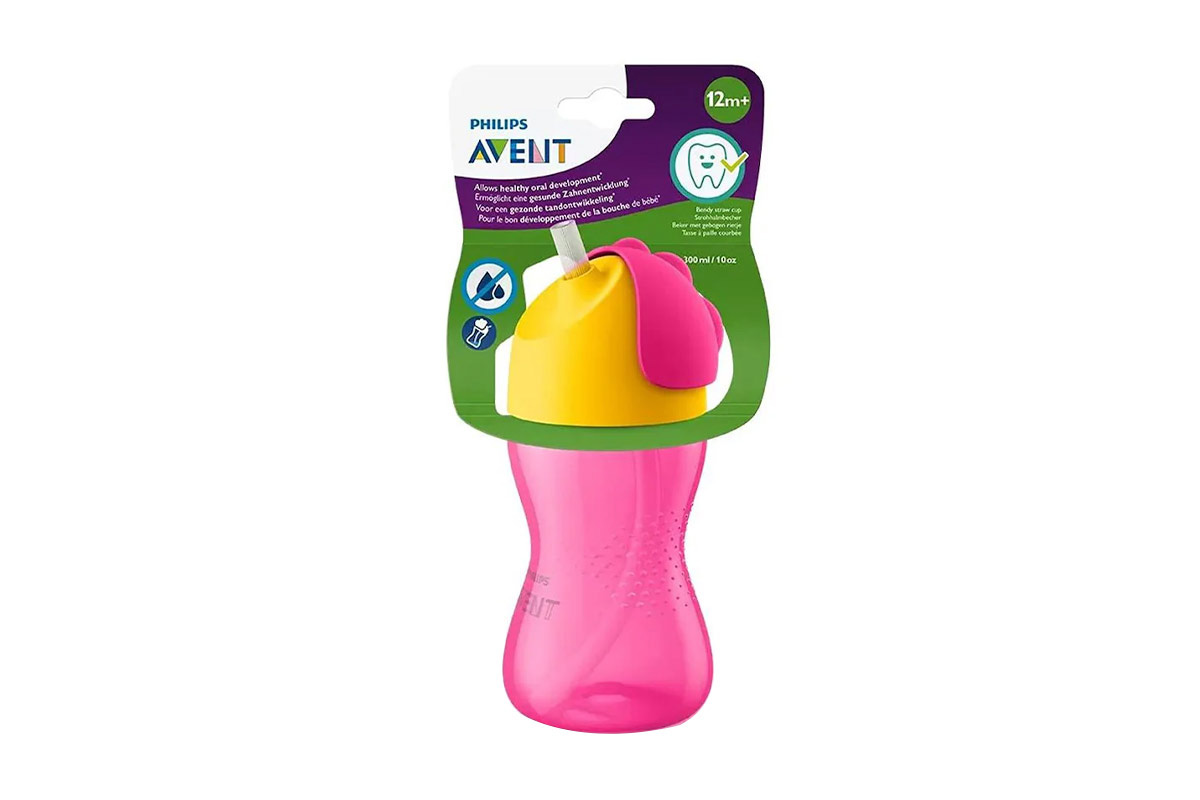 PHILIPS AVENT BENDY STRAW CUP PINK 12 MONTHS PLUS 300 ML - Milano Pharmacy