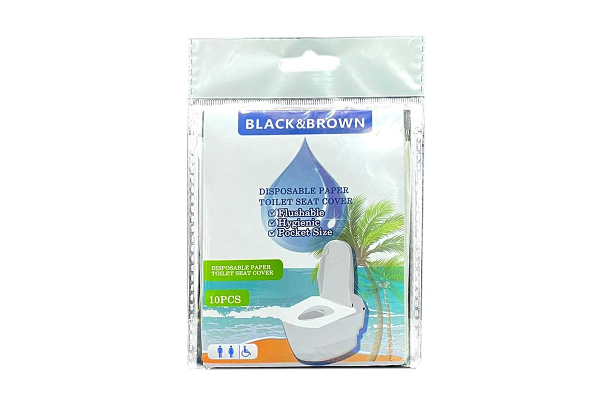 BLACK AND BROWN DISPOSABLE PAPER TOILET SET COVER 10 PCS - Milano Pharmacy