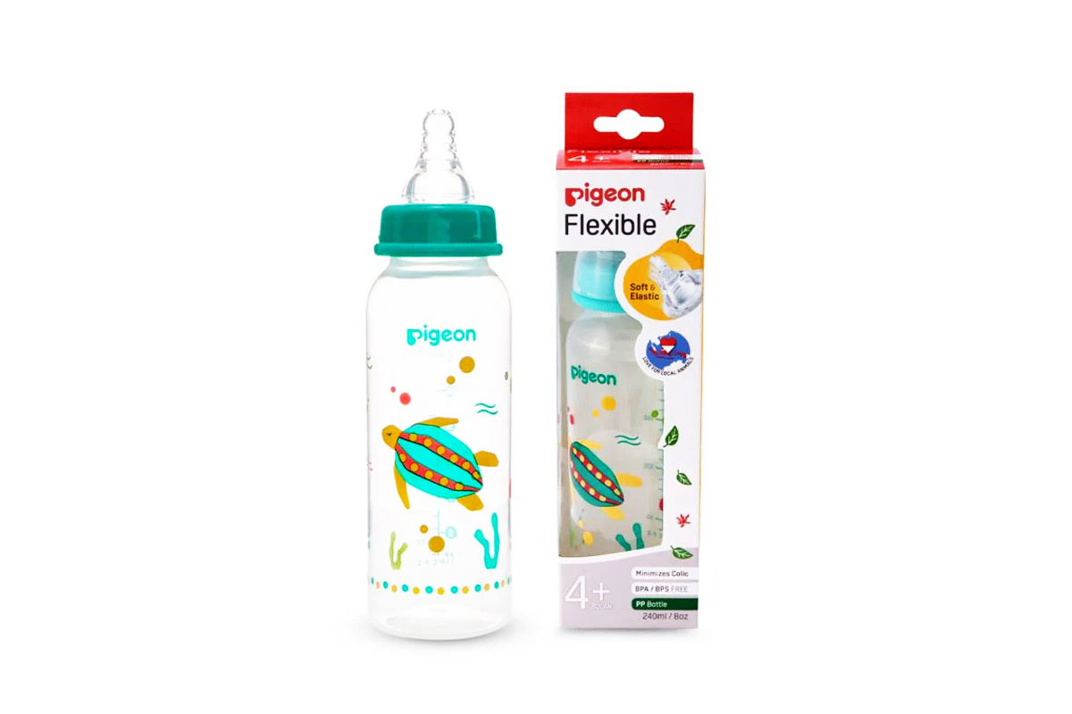 PIGEON FLEXIBLE BOTTLE SOFT 4 MONTHS PLUS 240 ML - Milano Pharmacy