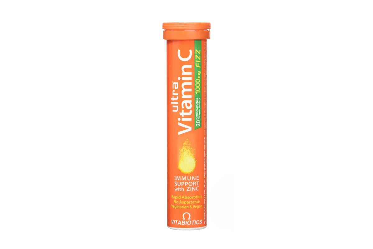 VITABIOTICS ULTRA VITAMIN C 1000 MG WITH ZINC ORANGE FLAVOUR 20 EFFERVESCENT TABLETS - Milano Pharmacy