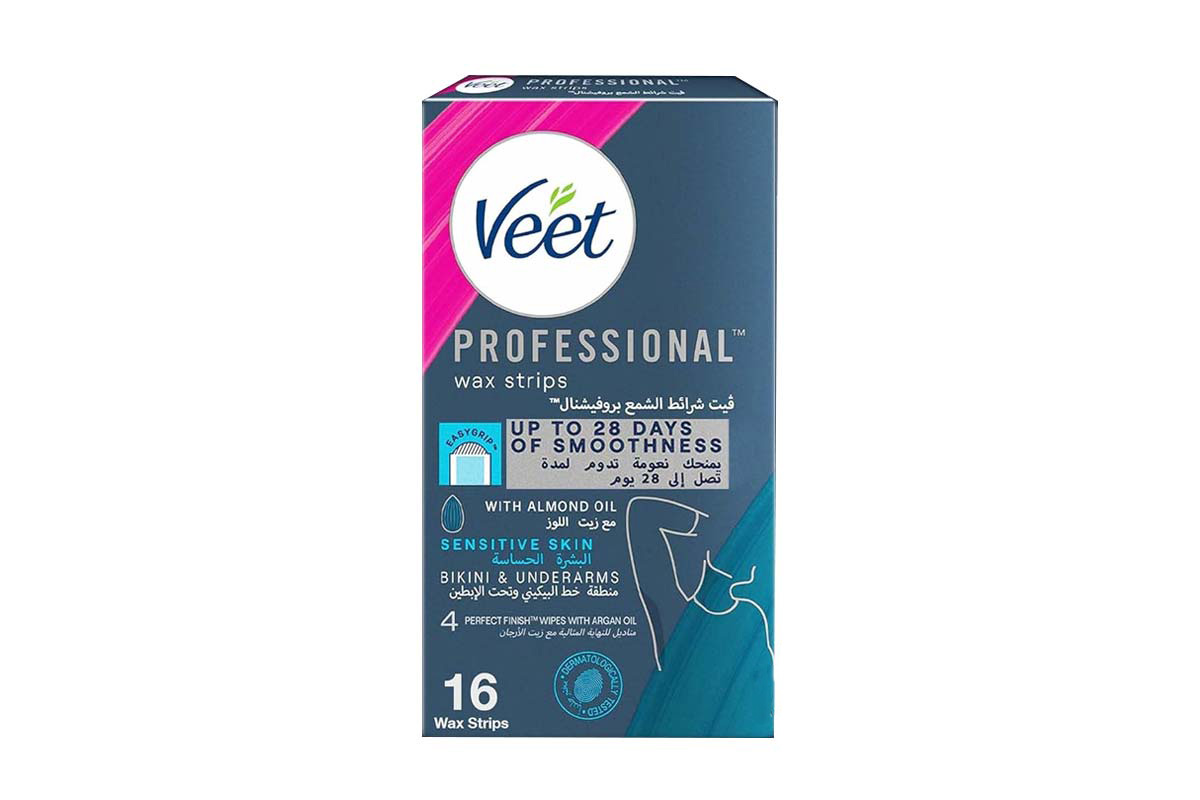 VEET PROFESSIONAL SENSITIVE SKIN BIKINI AND UNDERARMS 16 WAX STRIPS - Milano Pharmacy