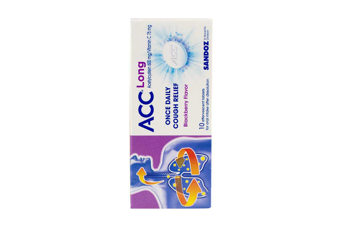 ACC LONG 600 MG 10 TABLETS - Milano Pharmacy