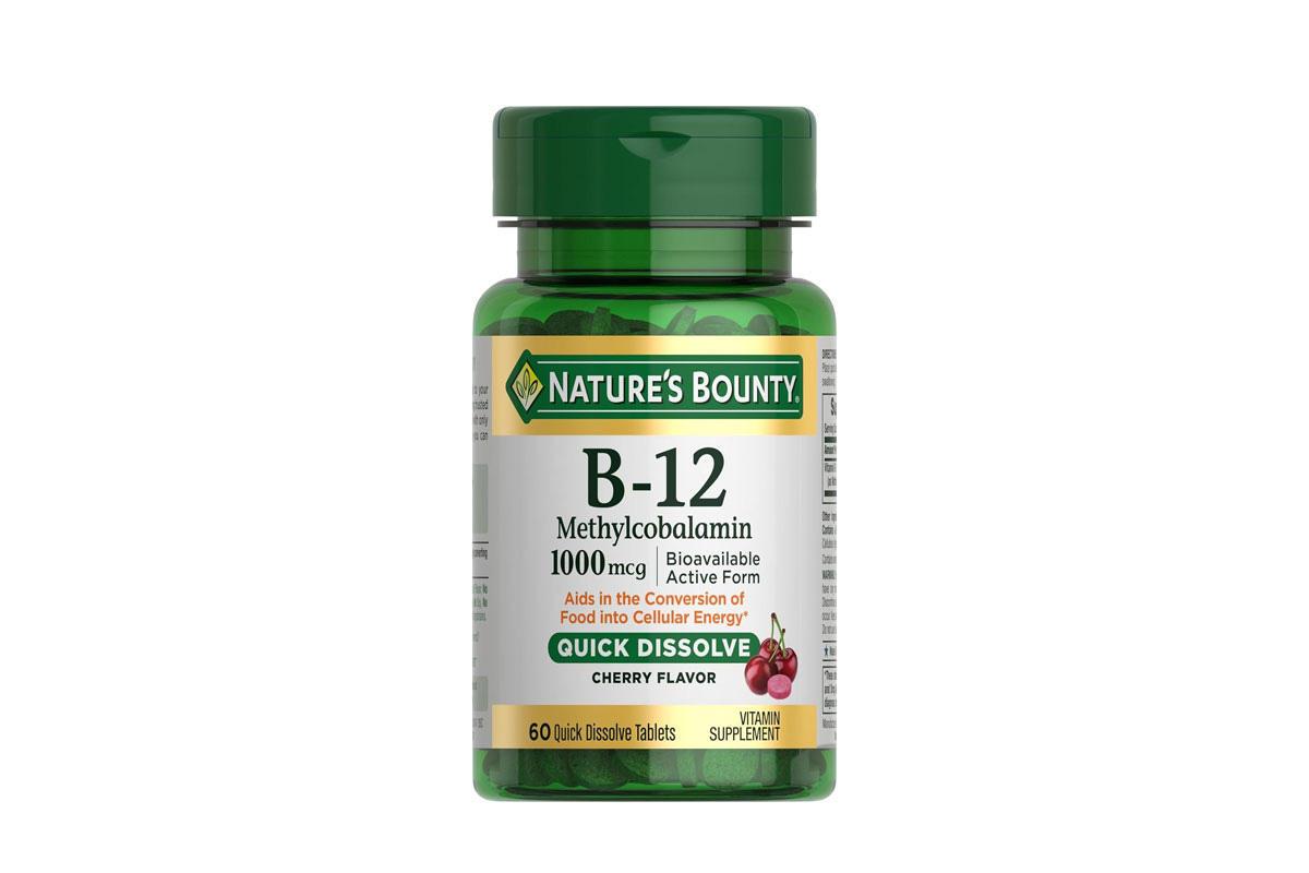 NATURES BOUNTY B 12 1000MG 60 DISSOLVE TABLETS - Milano Pharmacy