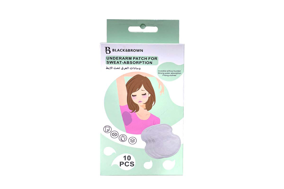 BLACK AND BROWN UNDERARM PATCH FOR SWEAT ABSORPTION 10 PCS - Milano Pharmacy