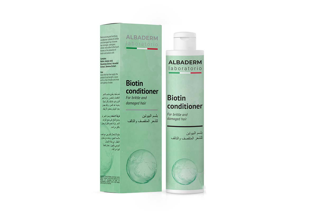 ALBADERM BIOTIN AND ROSEMARY CONDITIONER FOR DAMAGED HAIR 200 ML - Milano Pharmacy