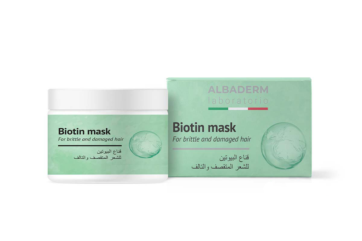 ALBADERM BIOTIN MASK DAMAGED HAIR 250 ML - Milano Pharmacy