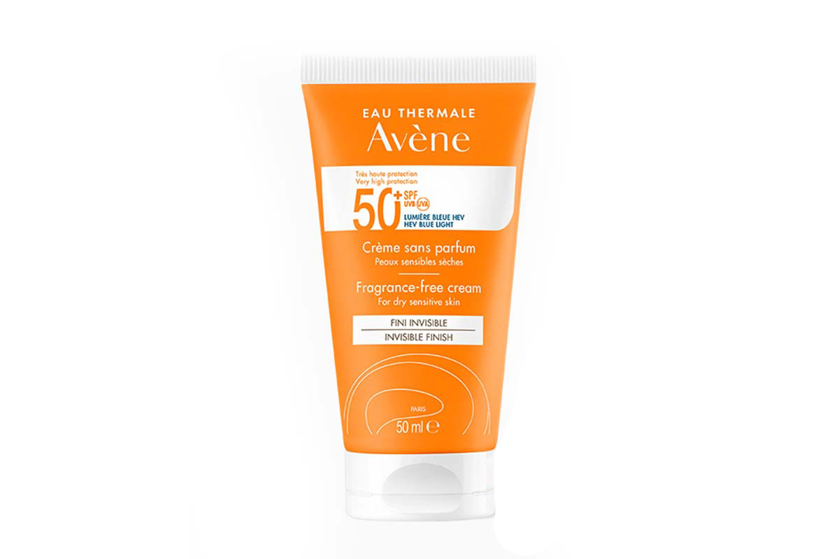 AVENE FRAGRANCE FREE CREAM FOR DRY SENSITVE SKIN SPF50 PLUS BLUE LIGHT 50 ML - Milano Pharmacy