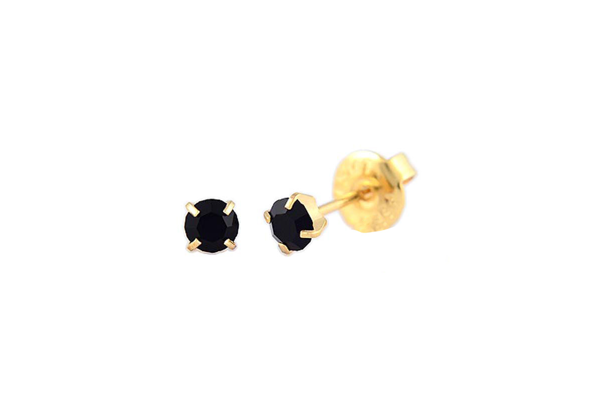 PRIMED EAR PIERCING 32-413 G/P 4MM CRYSTAL JET - Milano Pharmacy