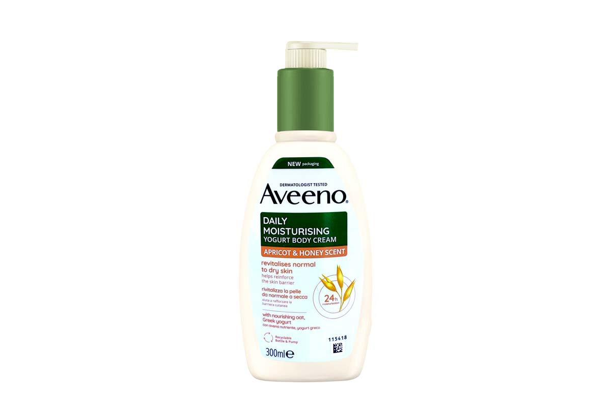 AVEENO DAILY MOISTURISING YOGURT BODY CREAM APRICOT AND HONEY SCENT 300 ML - Milano Pharmacy