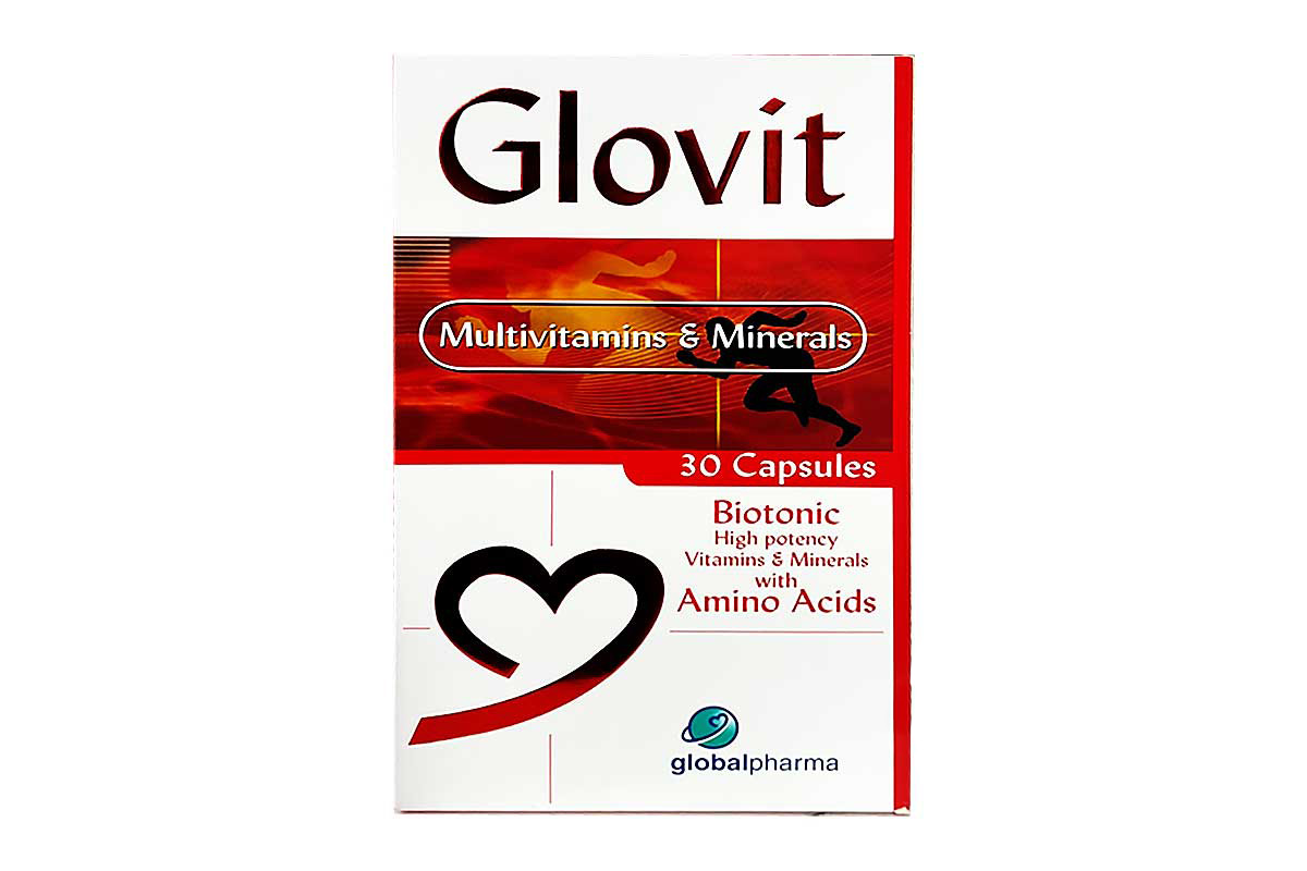 GLOVIT MULTIVITAMINS AND MINERALS 30 CAPSULES - Milano Pharmacy