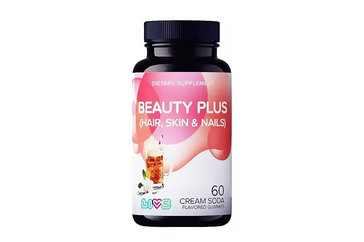 LIVS BEAUTY PLUS HAIR AND SKIN AND NAILS CREAM SODA FLAVORED 60 GUMMIES - Milano Pharmacy