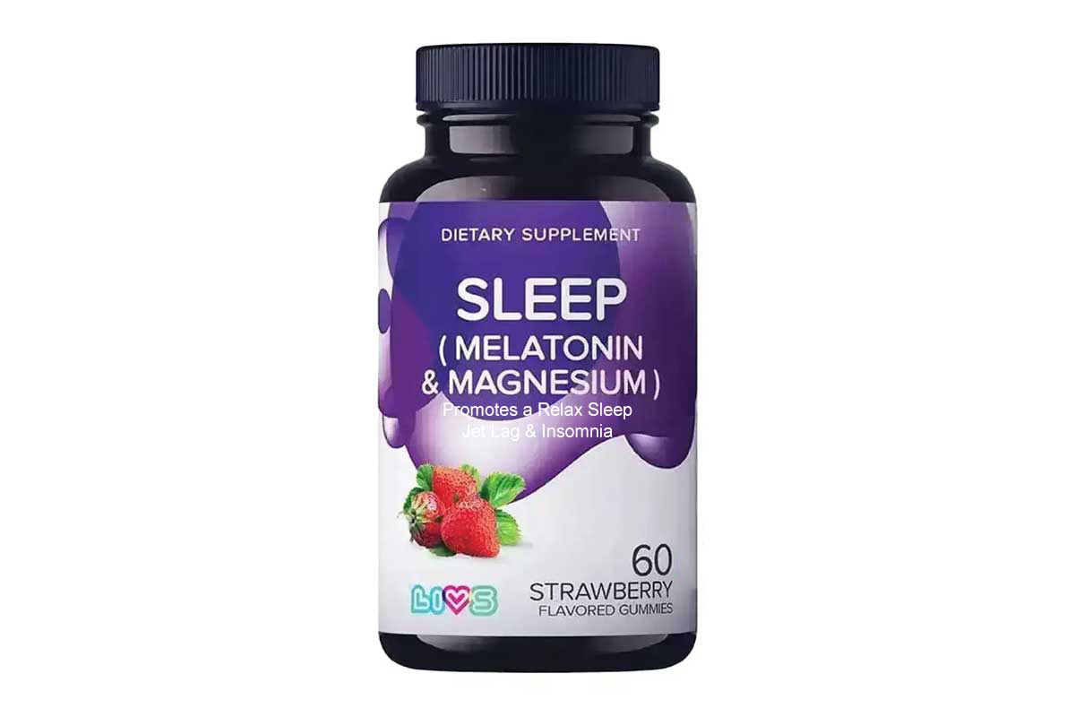 LIVS SLEEP MELATONIN 3MG AND MAGNESIUM STRAWBERRY FLAVORED 60 GUMMIES - Milano Pharmacy