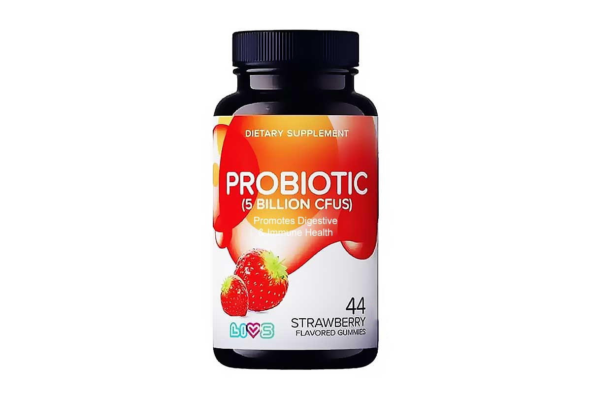 LIVS PROBIOTIC 5 BILLION STRAWBERRY FLAVORED 44 GUMMIES - Milano Pharmacy