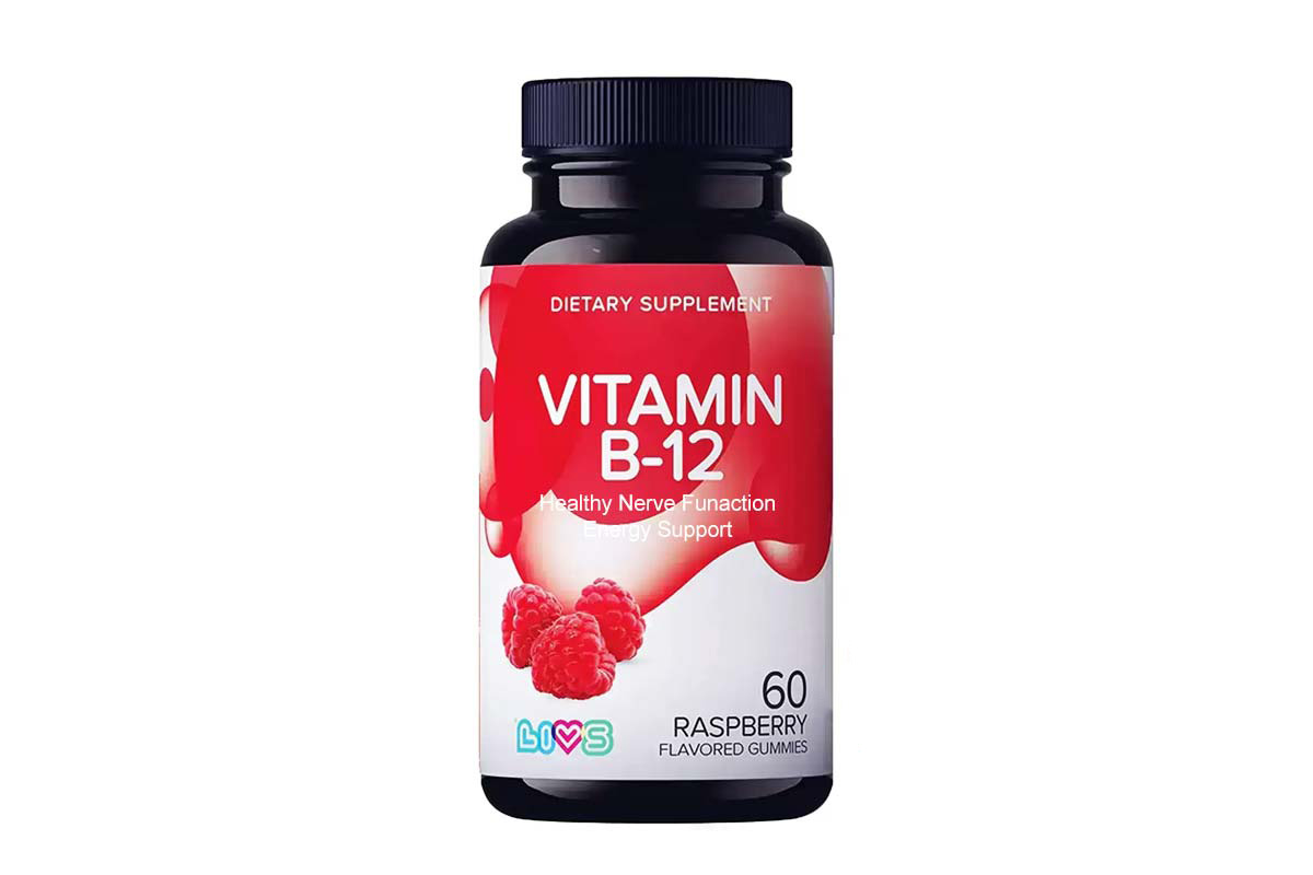 LIVS VITAMIN B-12 RASPBERRY FLAVORED 60 GUMMIES - Milano Pharmacy