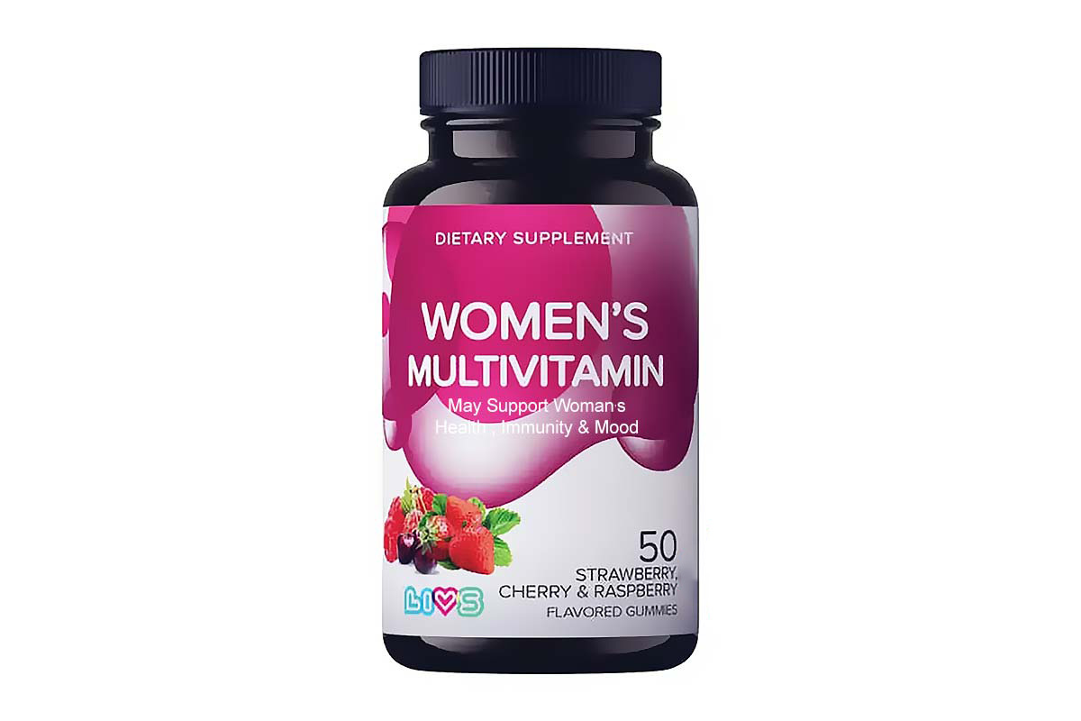 LIVS WOMENS MULTIVITAMIN STRAWBERRY AND CHERRY AND RASPBERRY FLAVORED 50 GUMMIES - Milano Pharmacy