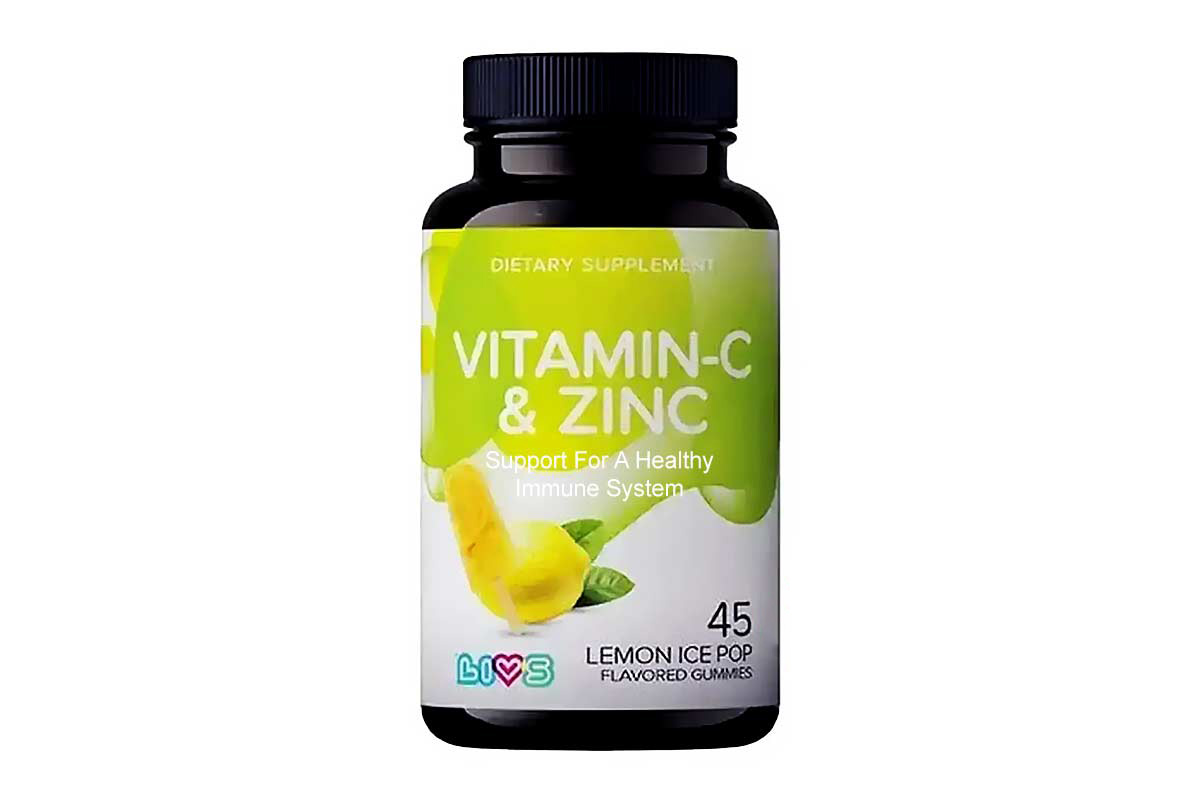 LIVS VITAMIN C AND ZINC LEMON ICE POP FLAVORED 45 GUMMIES - Milano Pharmacy