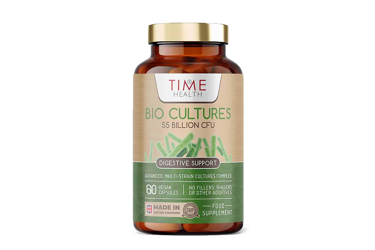 TIME HEALTH BIO CULTURES PROBIOTIC 55 BILLION CFU 60 VEGAN CAPSULES - Milano Pharmacy