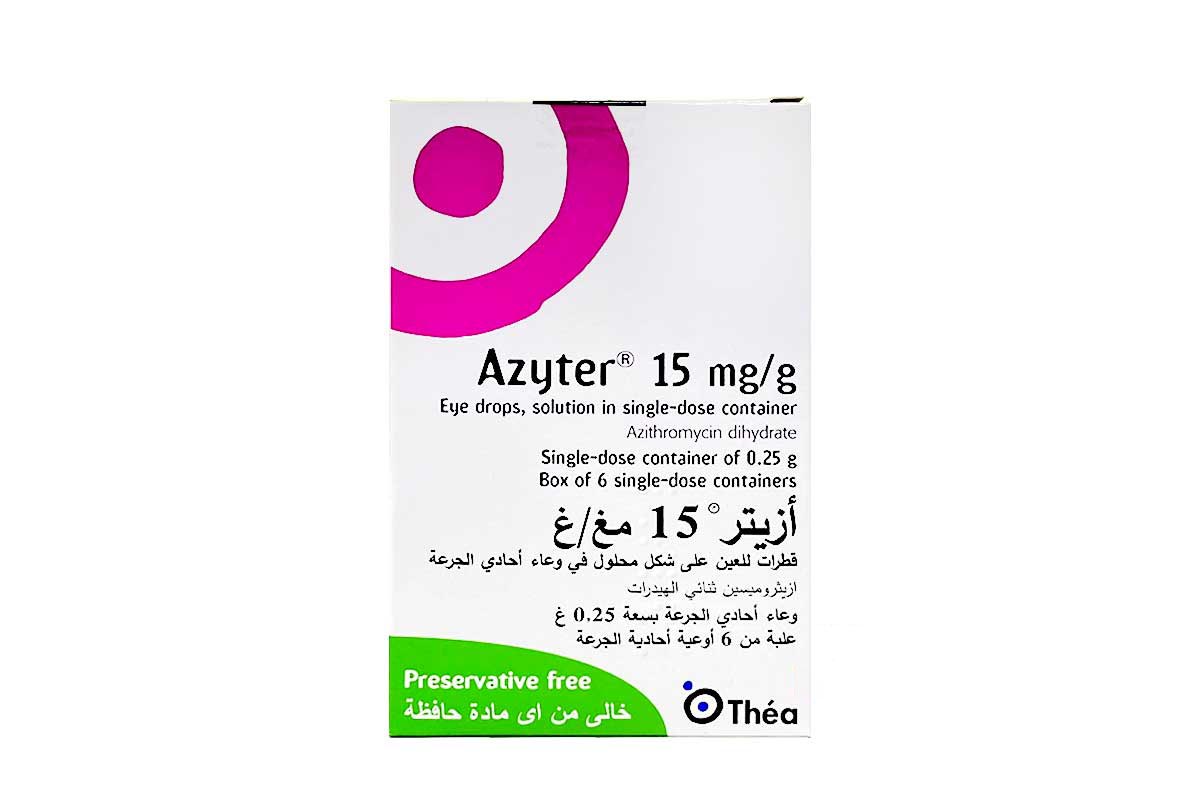 AZYTER 15MG/G EYE DROPS 6X0.25 GM - Milano Pharmacy