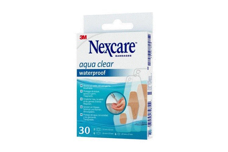 NEXCARE AQUA CLEAR WATERPROOF 22X27MM 30 PIECES - Milano Pharmacy