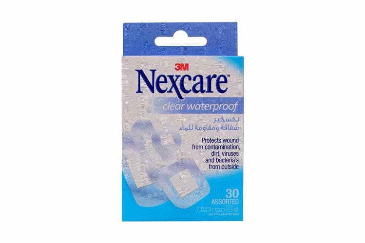 NEXCARE CLEAR WATERPROOF ASSORTED 30 STRIPS - Milano Pharmacy