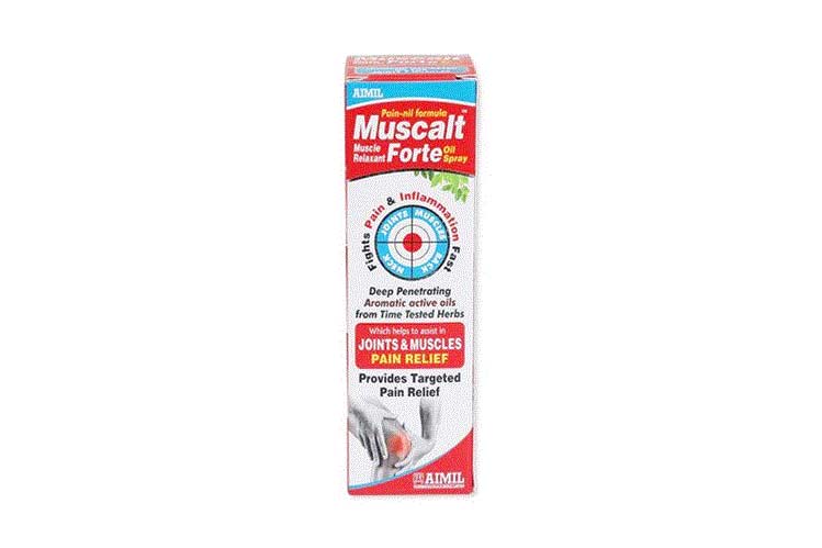 AIMIL MUSCALT MUSCLE RELAXANT FORTE OIL SPRAY 60ML - Milano Pharmacy