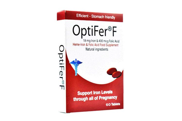 OPTIFER F HEME IRON 18MG PLUS FOLIC ACID 400MCG 60TABLES - Milano Pharmacy