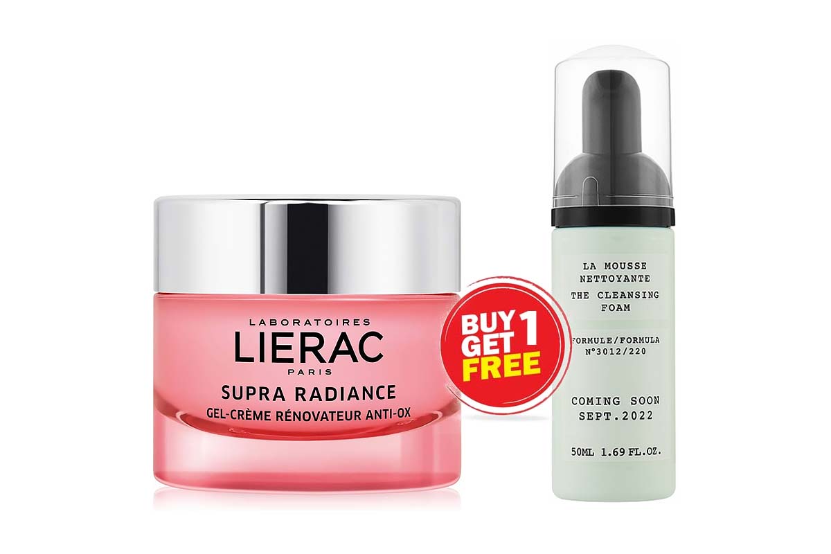 BOX BUY1GET1 LIERAC SUPRA RADIANCE GEL CREAM 50 ML PLUS CLEANSING 50 ML - Milano Pharmacy