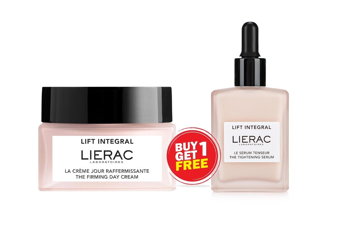 BOX BUY1GET1 LIERAC THE FIRMING DAY CREAM 50 ML PLUS TIGHTENING SERUM 15 ML - Milano Pharmacy