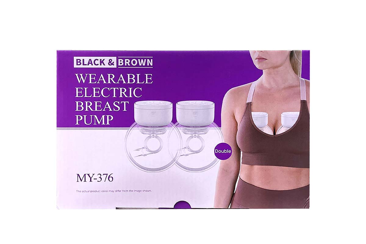 BLACK AND BROWN WEARABLE ELECTRIC BREAST PUMP DOUBLE MY-376 - Milano Pharmacy