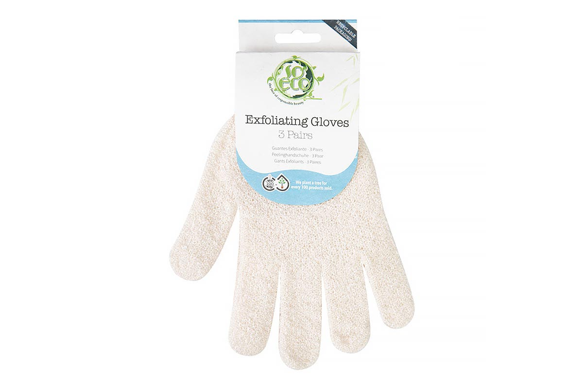 SO ECO EXFOLIATING GLOVES 3 PAIRS WHITE - Milano Pharmacy