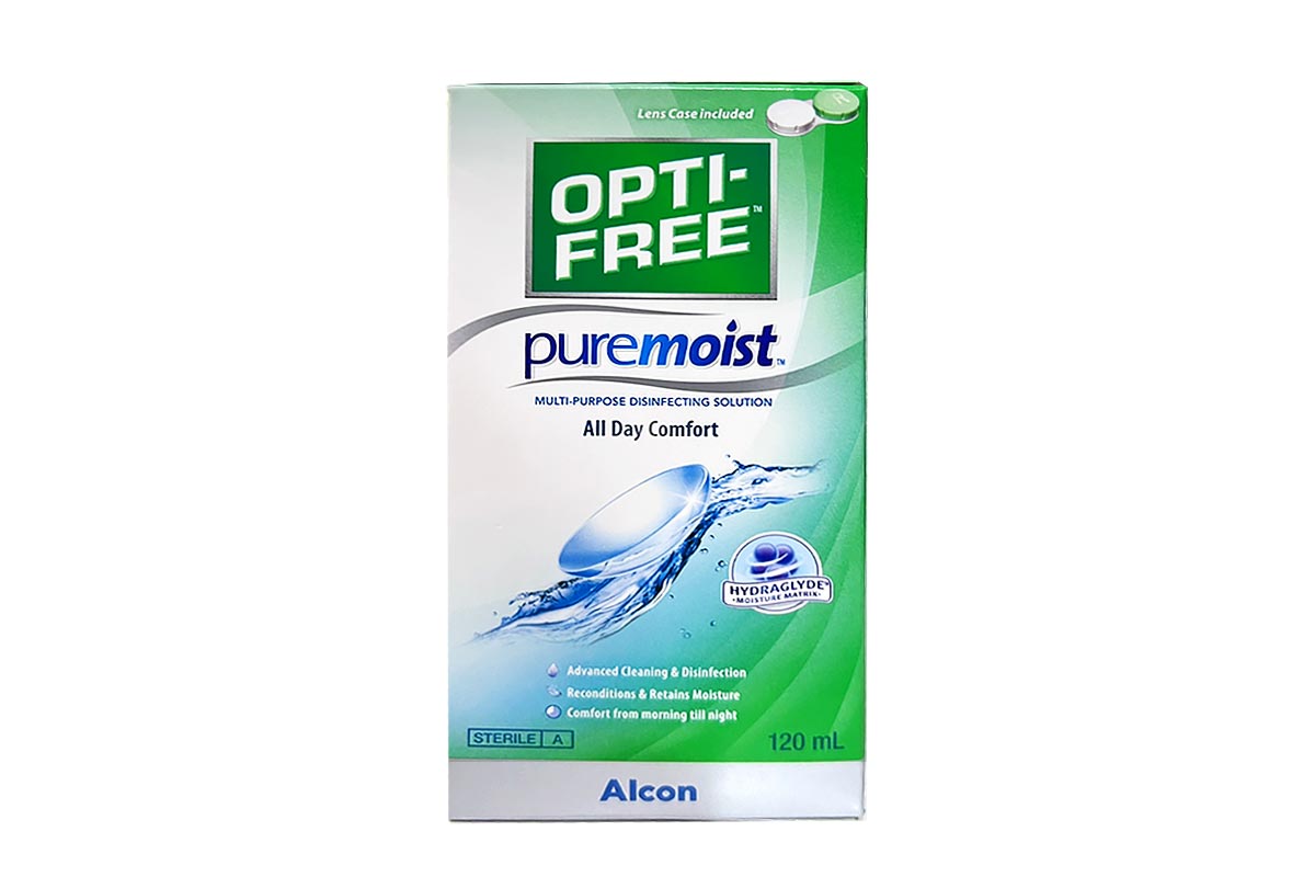 ALCON OPTI FREE PURE MOIST CONTACT LENSES SOLUTION 120 ML - Milano Pharmacy