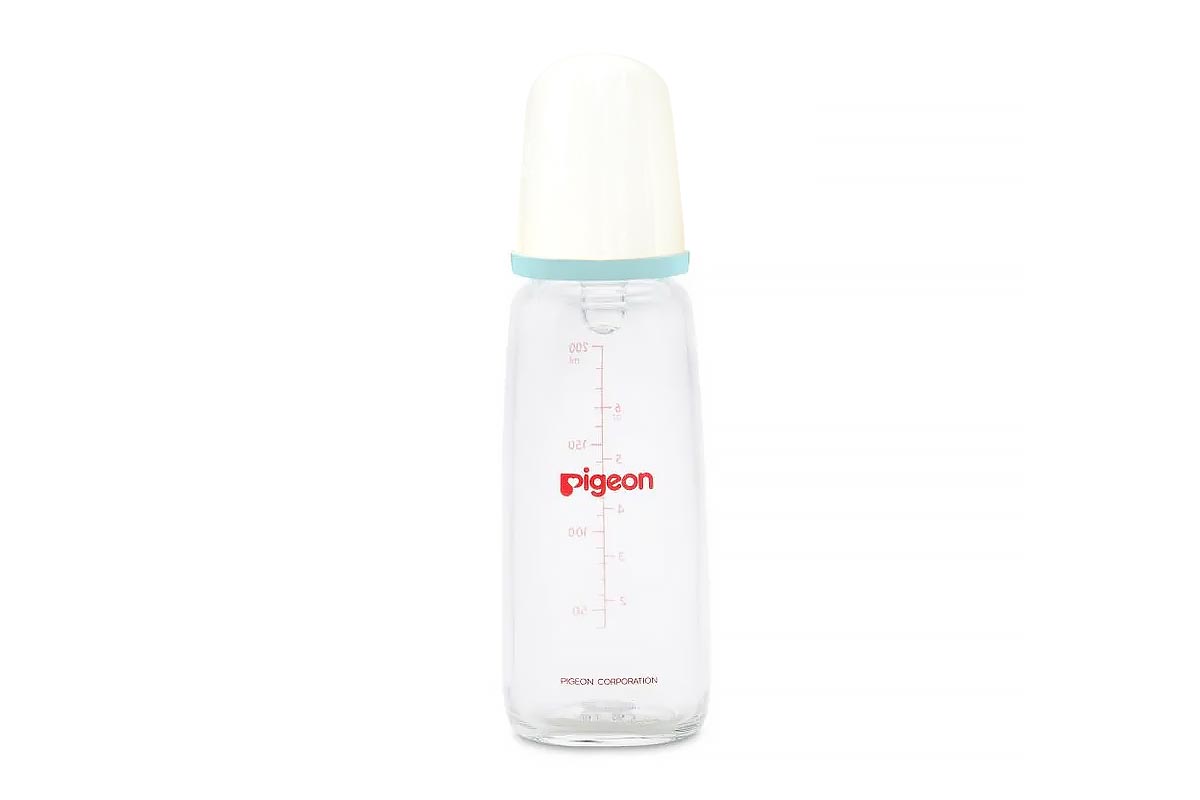 PIGEON FLEXIBLE GLASS NURSER BLUE PLUS 4 MONTH 200 ML - Milano Pharmacy