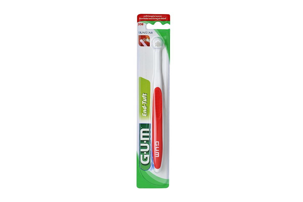 GUM CLASSIC SOFT END TUFT TOOTHBRUSH COLOR RED 308 N - Milano Pharmacy