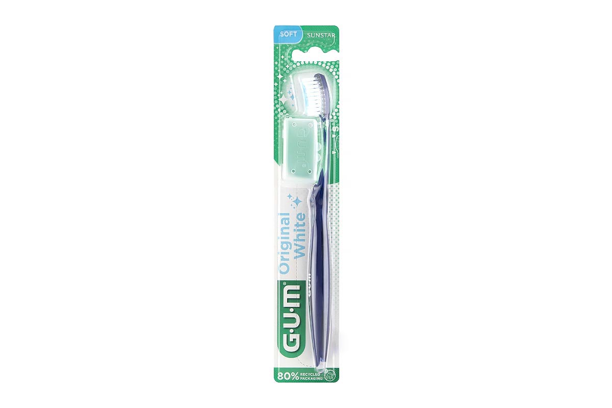 GUM ORIGINAL WHITE SOFT TOOTHBRUSH COLOR BLUE 561 - Milano Pharmacy