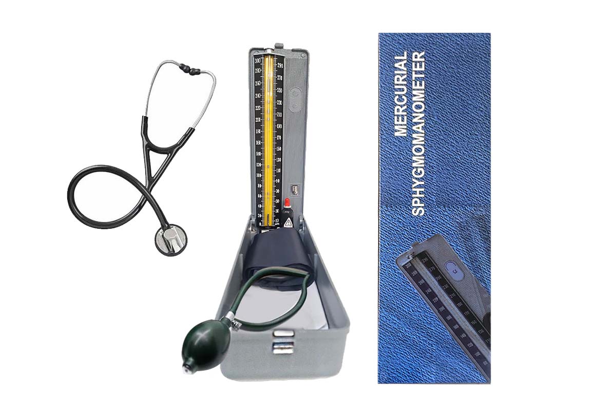 MERCURIAL SPHYGMOMANOMETER PLUS STETHOSCOPE - Milano Pharmacy