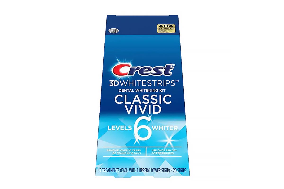 CREST 3D WHITESTRIPS DENTAL WHITENING KIT CLASSIC VIVID 20 STRIPS - Milano Pharmacy