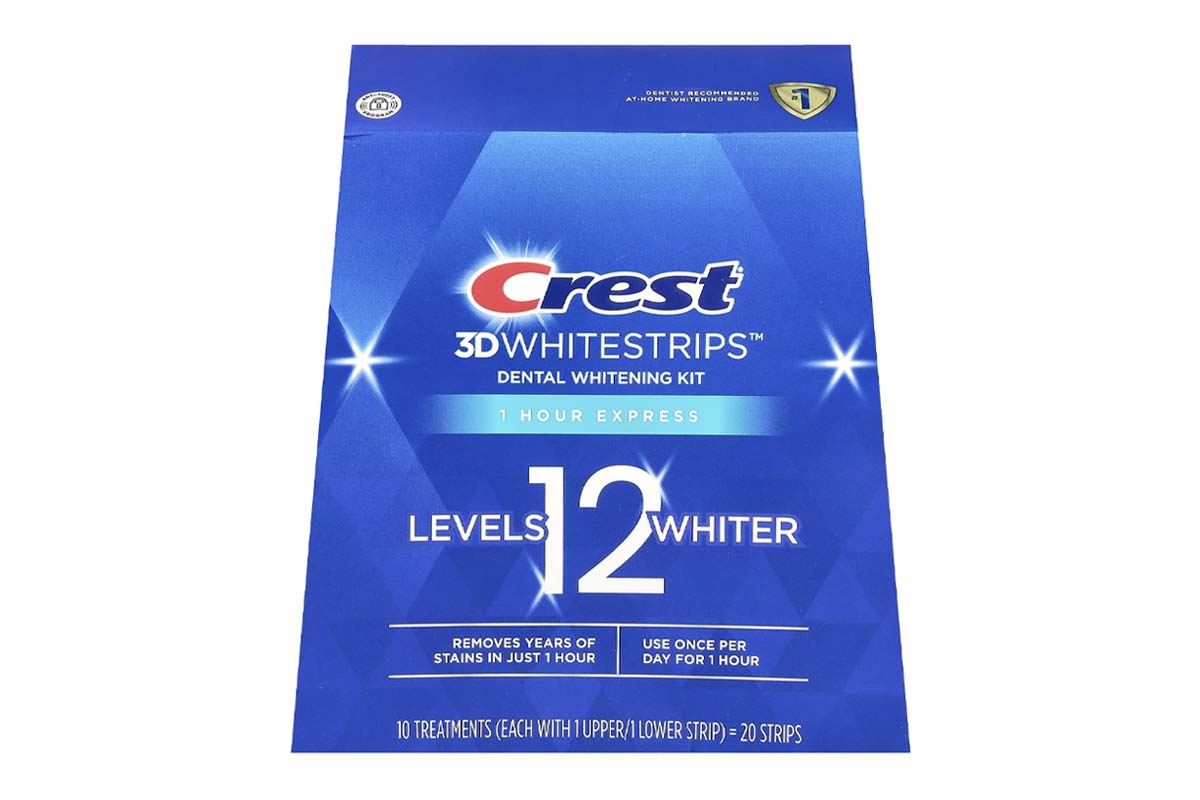 CREST 3D WHITESTRIPS 1 HOUR EXPRESS 12 LEVEL WHITER 20 STRIPS - Milano Pharmacy