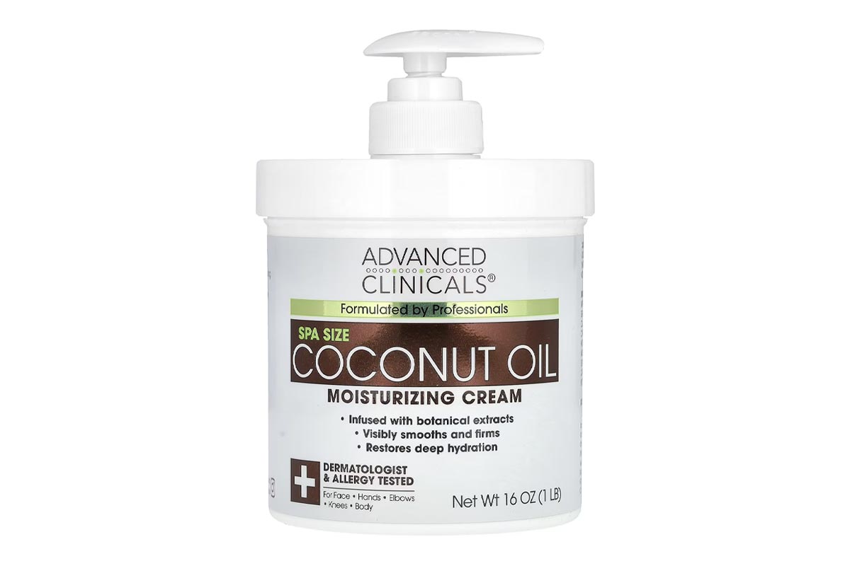 ADVANCED CLINICALS COCONUT OIL MOISTURIZING CREAM 454 GM - Milano Pharmacy