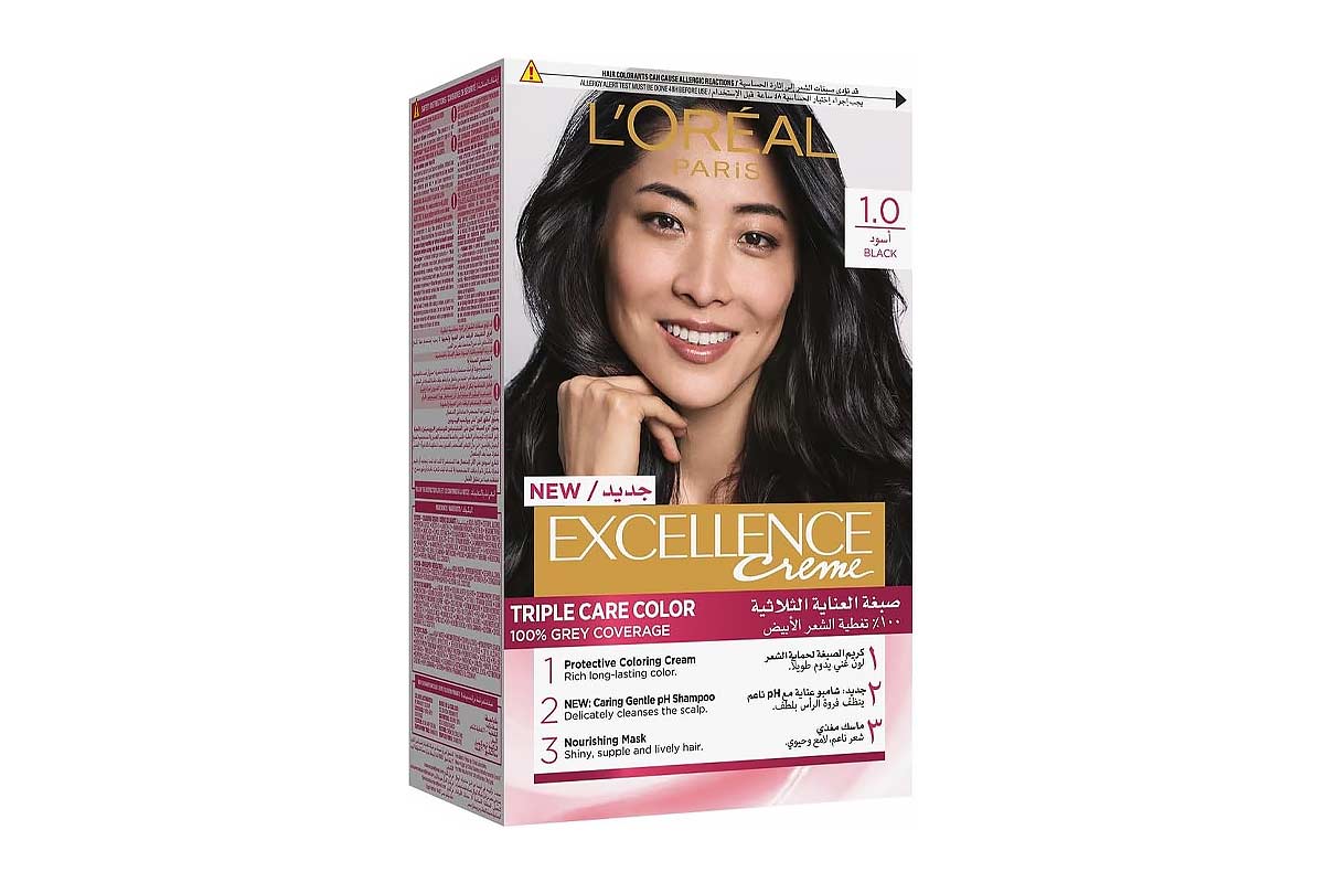 LOREAL EXCELLENCE CREME TRIPLE CARE COLOR BLACK NO 1 - Milano Pharmacy