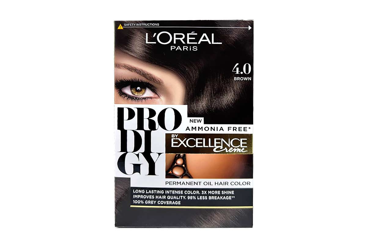 LOREAL PRODIGY EXCELLENCE CREME PERMANENT OIL HAIR COLOR BROWN NO 4 - Milano Pharmacy