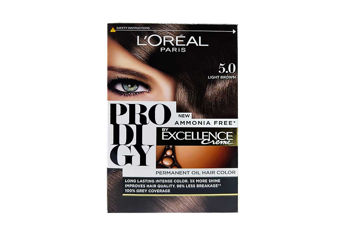 LOREAL PRODIGY EXCELLENCE CREME PERMANENT OIL HAIR COLOR LIGHT BROWN NO 5 - Milano Pharmacy