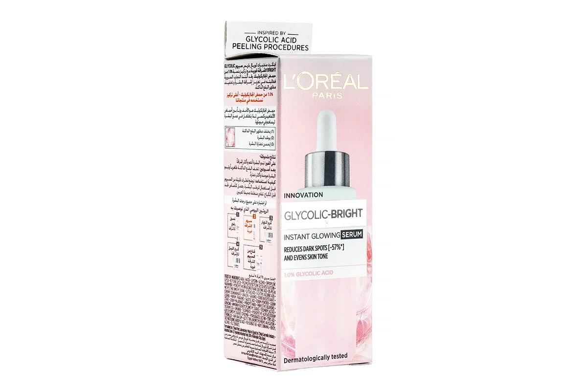 LOREAL GLYCOLIC BRIGHT SERUM 30 ML - Milano Pharmacy