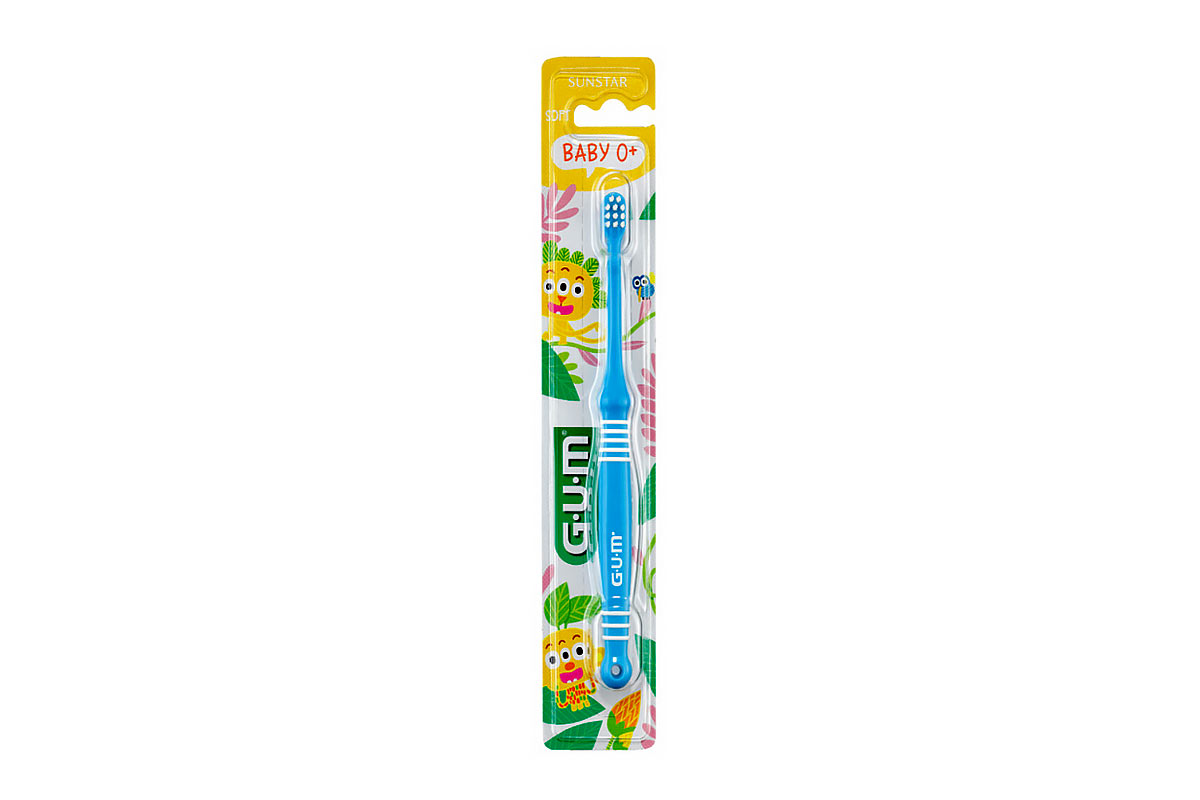 GUM BABY SOFT TOOTHBRUSH 0+ YEARS COLOR BLUE 213 - Milano Pharmacy